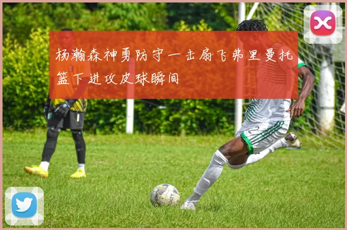 杨瀚森神勇防守一击扇飞弗里曼托篮下进攻皮球瞬间